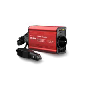 Invertor pentru Masina USB, Type-C, 300W - Roșu